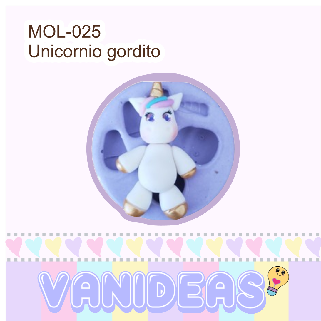 Molde 025 - Unicornio gordito