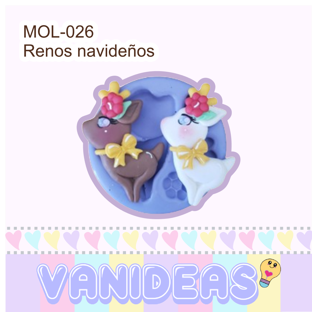 Molde 026 - Renos navideños