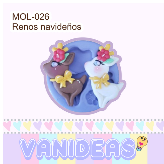 Molde 026 - Renos navideños