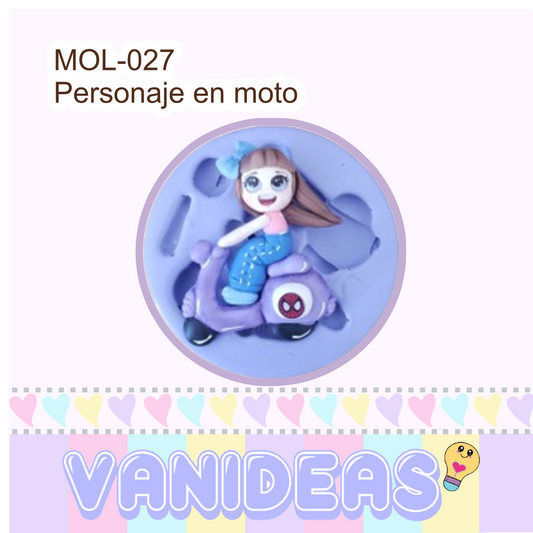 Molde 027 - Personaje en moto