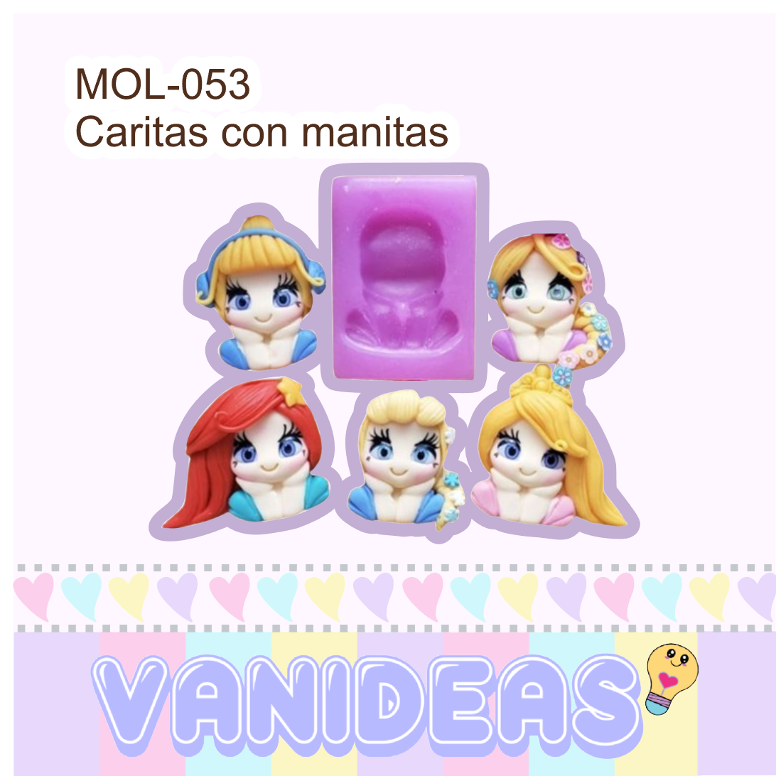 Molde 053 - Caritas con manitas