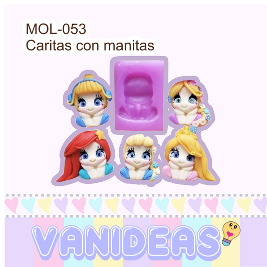 Molde 053 - Caritas con manitas