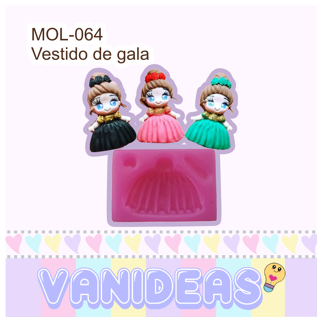 Molde 064 - Vestido de gala 1