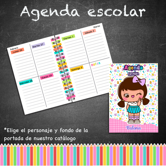 Agenda escolar niña