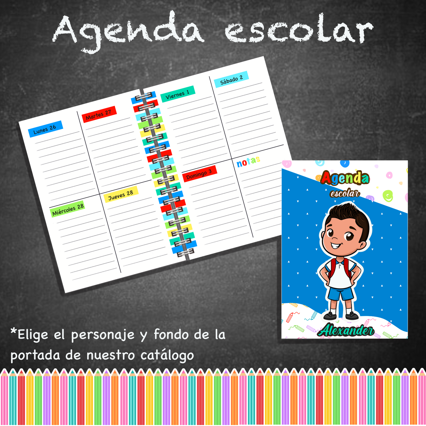 Agenda escolar varon