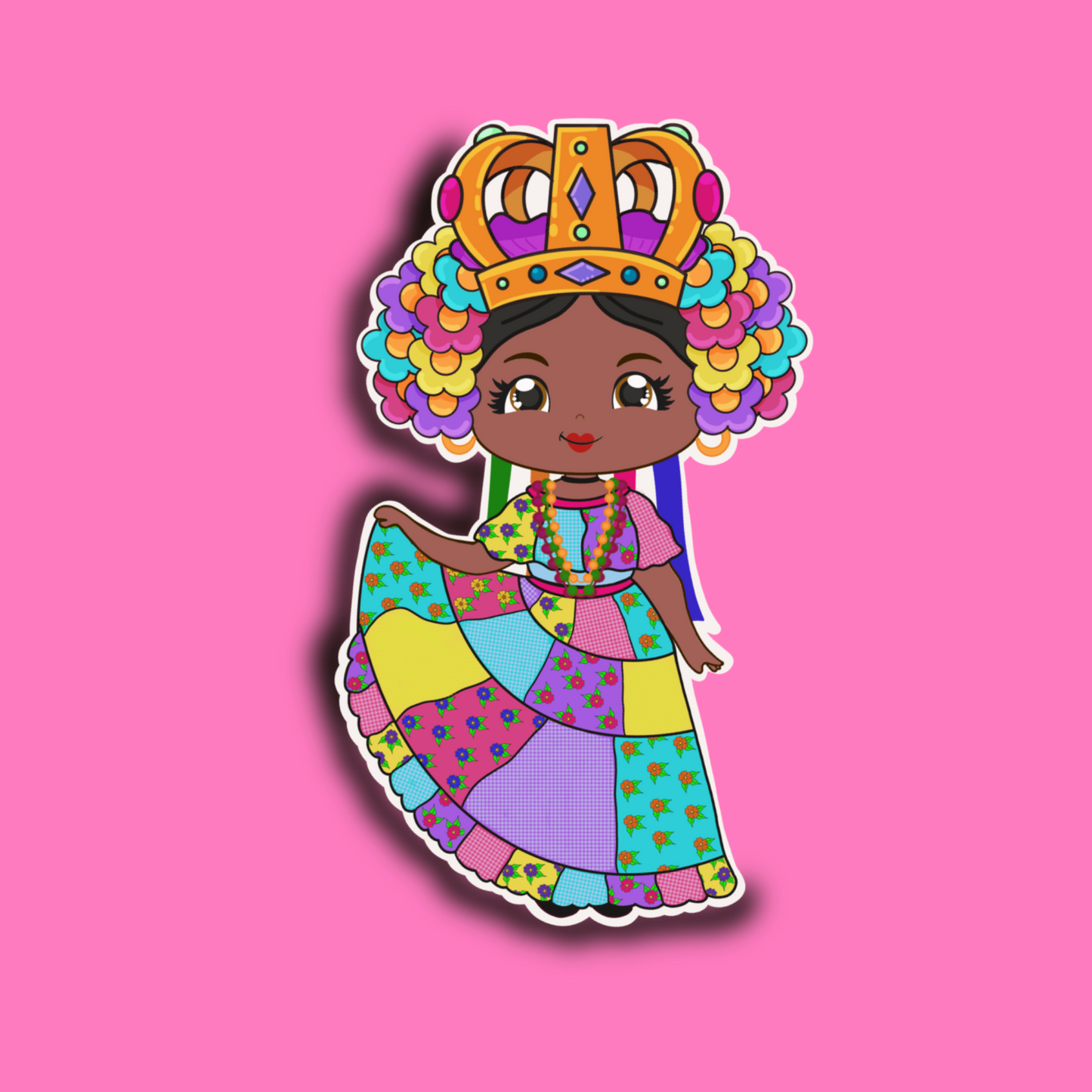 Die cut sticker - Pollera Congo