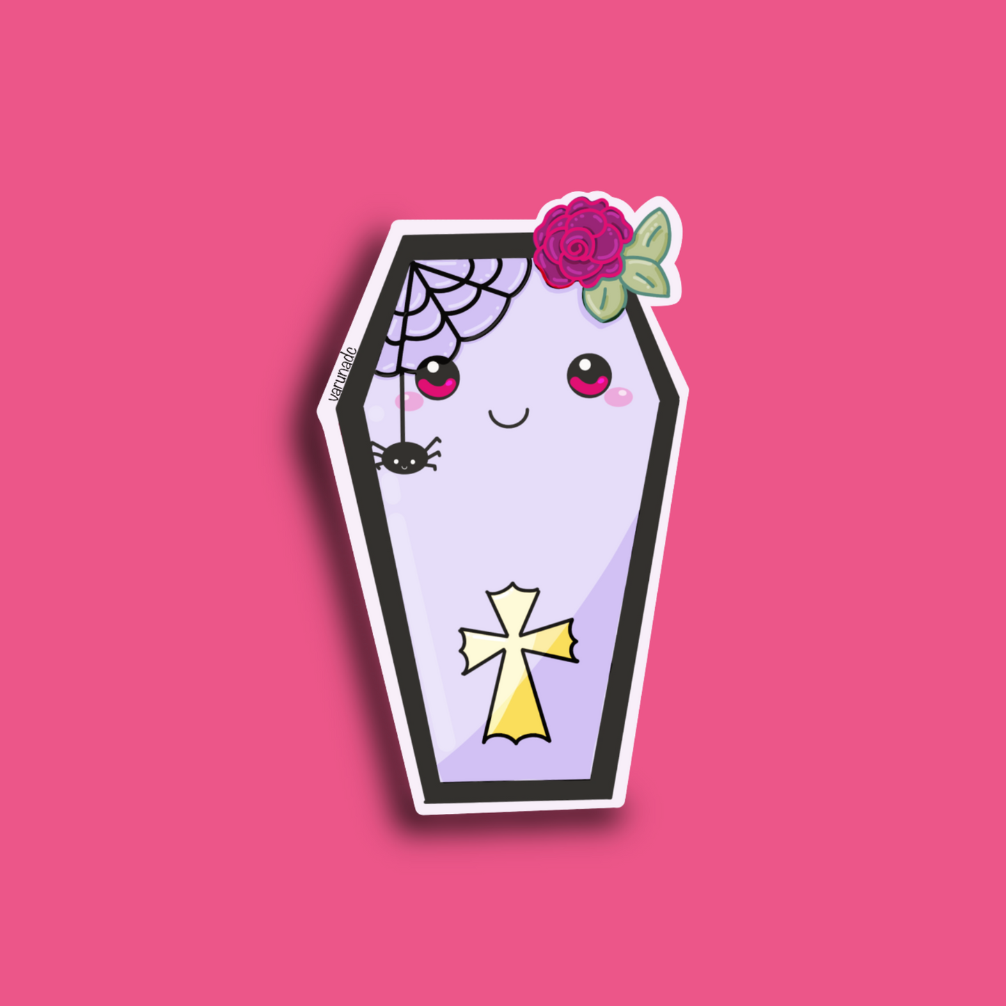 Die cut sticker Coffin