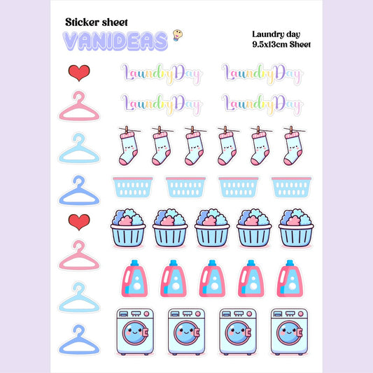 Sticker Sheet M - Laundry Day