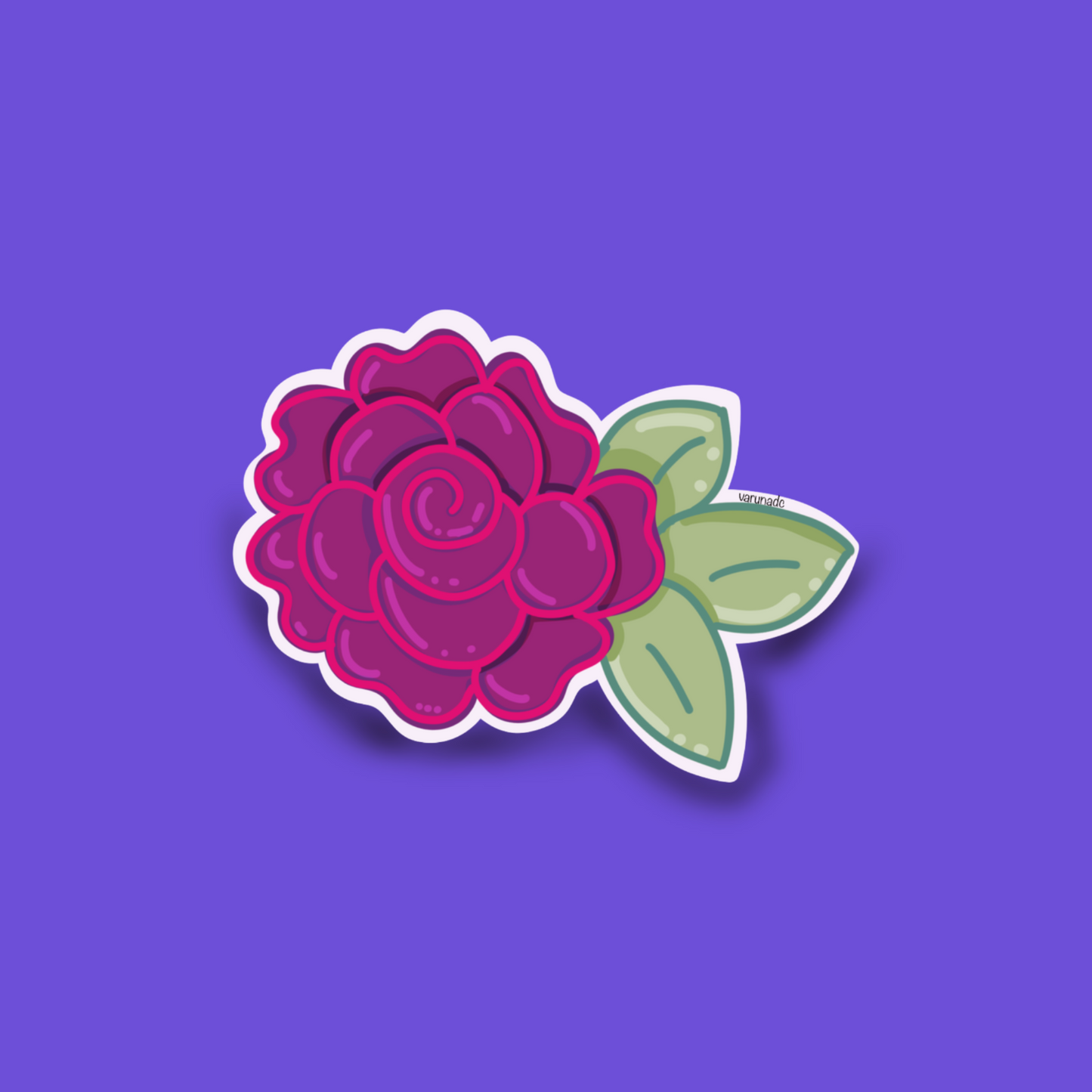 Die cut sticker - Dark rose