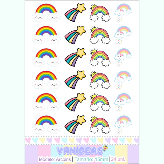 Sticker resinado - Arcoiris