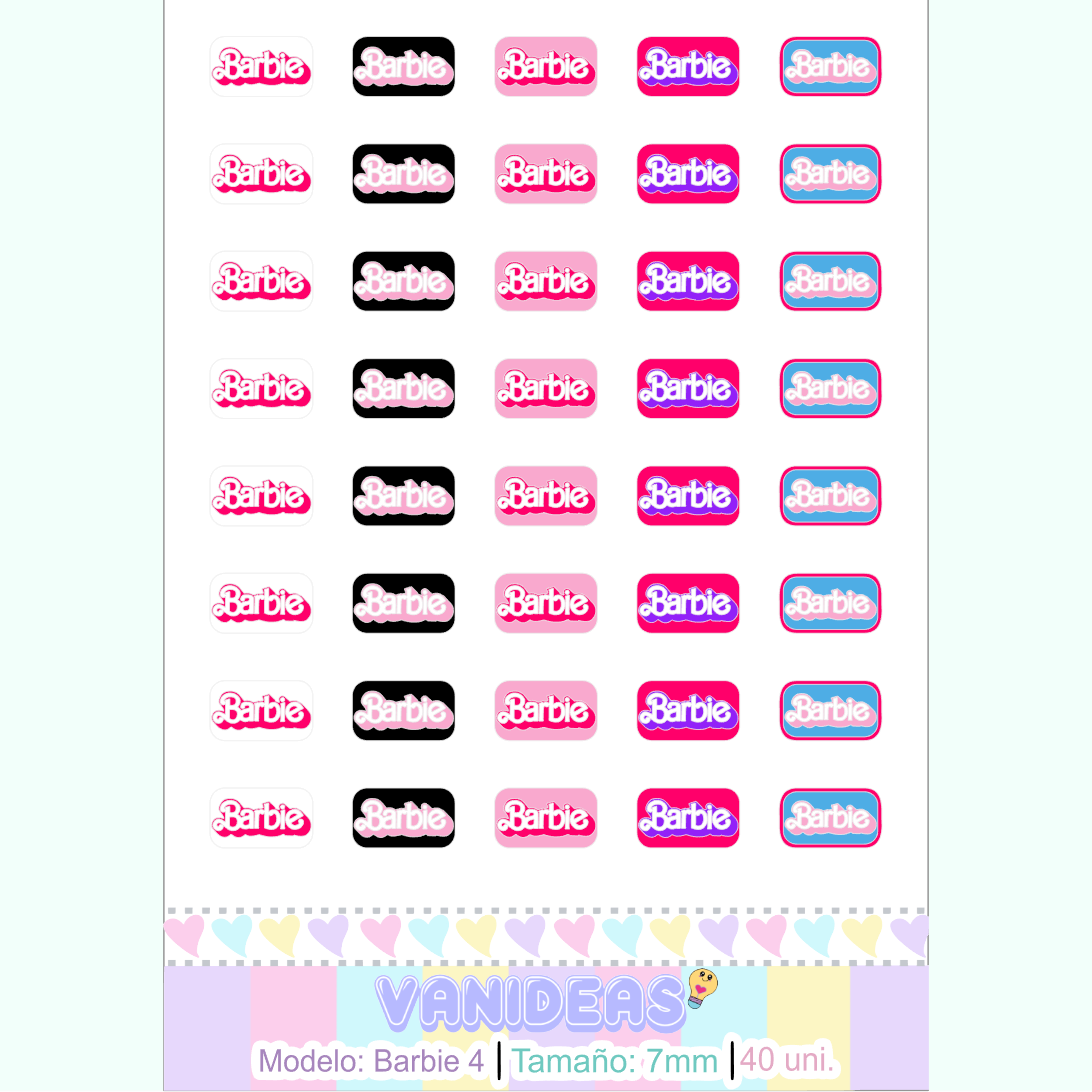 Sticker resinado - Barbie 4