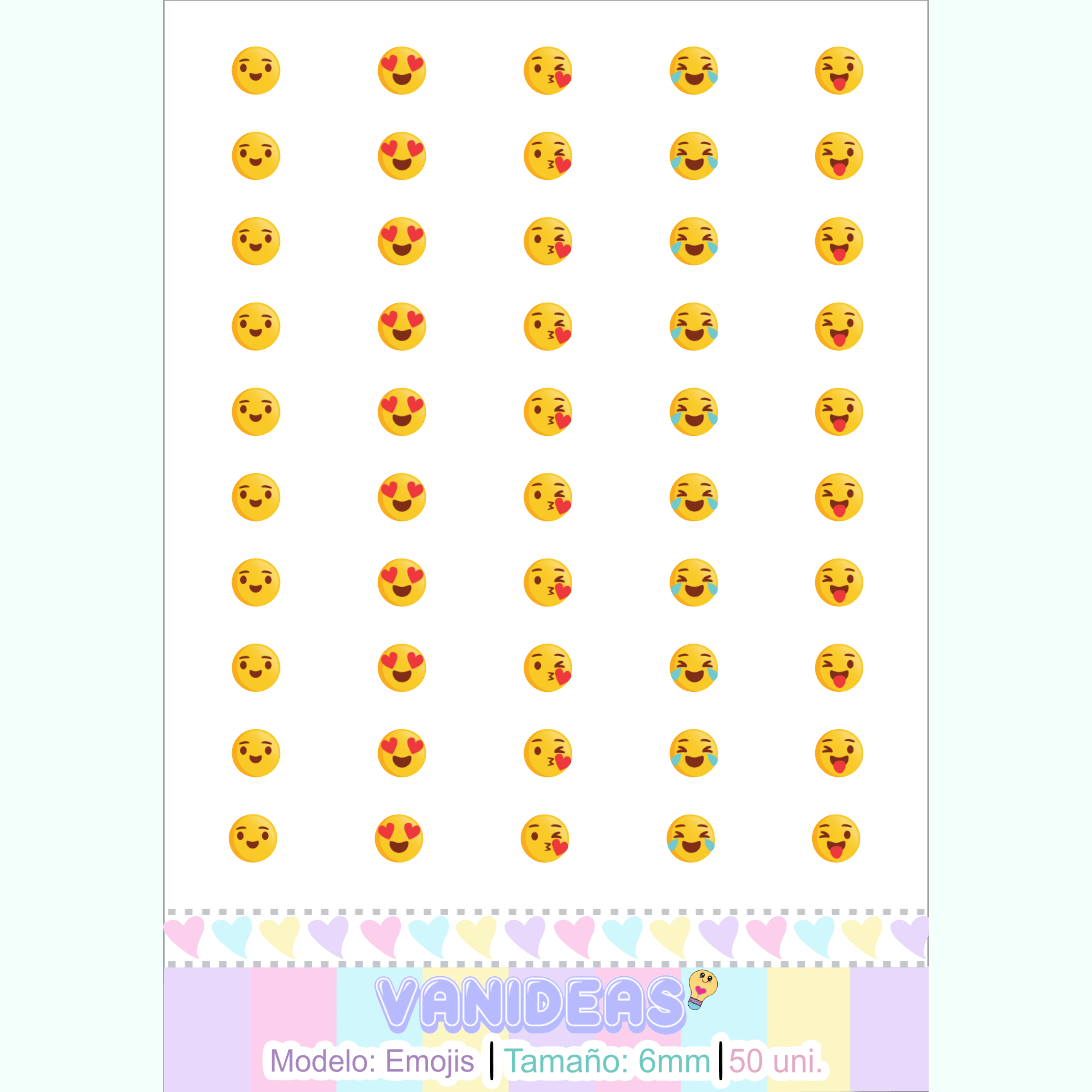 Sticker resinado - Emojis