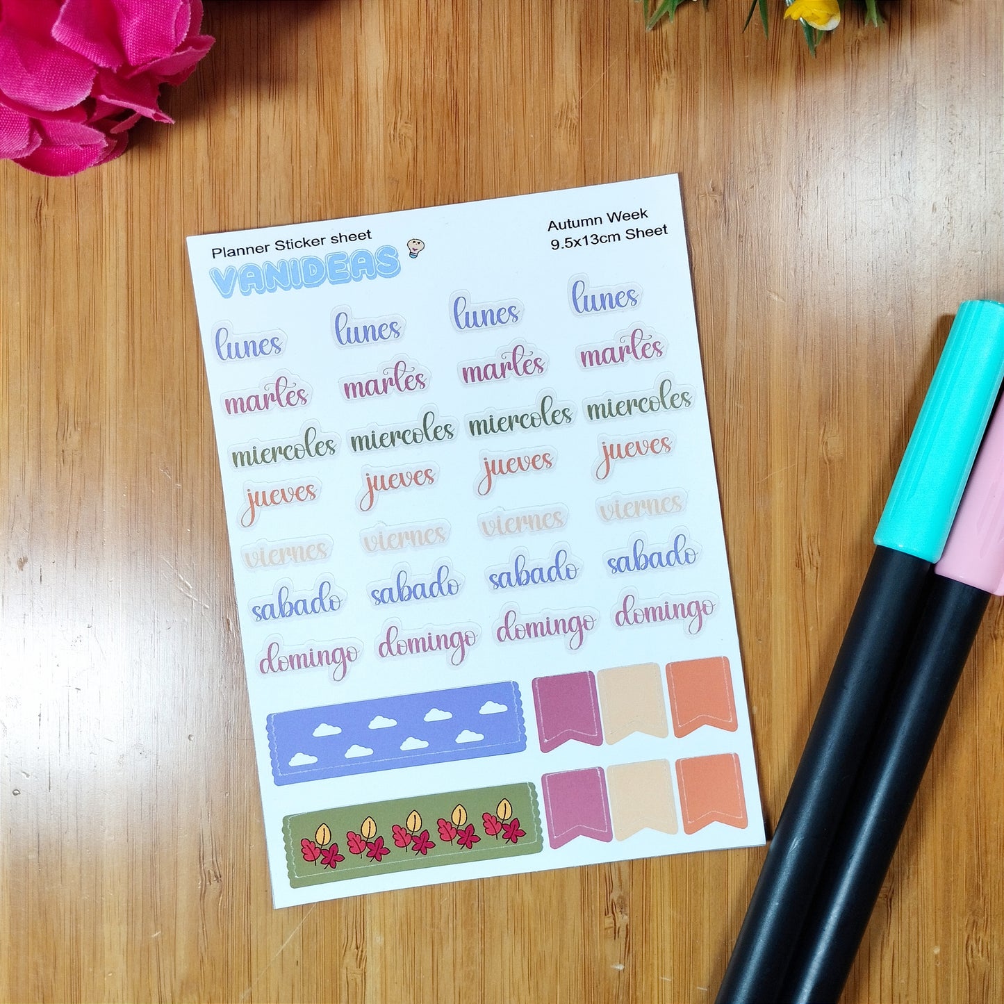 Sticker sheets - Planner Autumn